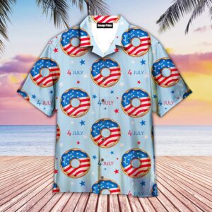 4th Of July Hawaiian Shirt 4Th Of July Blue And Red Donuts Trendy Hawaiian Shirt Hawaiian Fourth Of July Shirt 2 xkmxdi.jpg