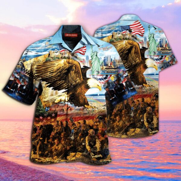 4th Of July Hawaiian Shirt, 4Th Of July Freedom Isn’t Free Eagle American Independence Day Hawaiian Shirt, Hawaiian Fourth Of July Shirt