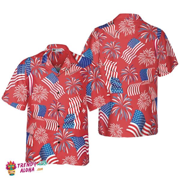 4th Of July Hawaiian Shirt, 4Th Of July Patriotic Hawaiian Shirt, Hawaiian Fourth Of July Shirt