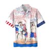 4th Of July Hawaiian Shirt, Alaska Hawaiian Shirt For 4Th Of July Patriotic, American Independence Day Dog Hawaii Shirt
