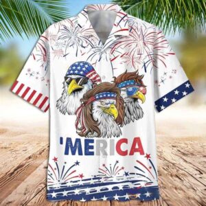 4th Of July Hawaiian Shirt, American…