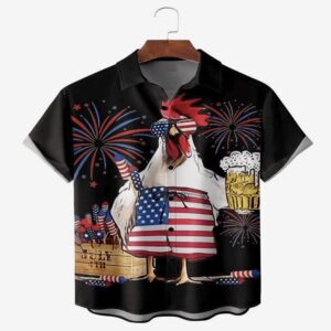 4th Of July Hawaiian Shirt, American…