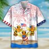 4th Of July Hawaiian Shirt, Bee’s 4Th Of July Hawaiian Shirt- Independence Day Hawaiian Shirt, Hawaiian Fourth Of July Shirt
