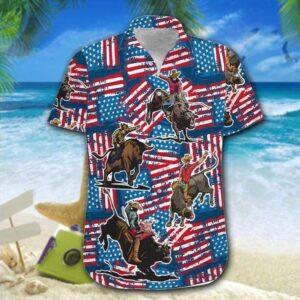 4th Of July Hawaiian Shirt, Bull…