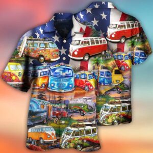 4th Of July Hawaiian Shirt, Camping…