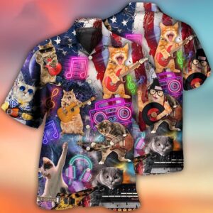 4th Of July Hawaiian Shirt, Cat…