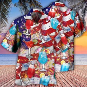 4th Of July Hawaiian Shirt, Cocktail…