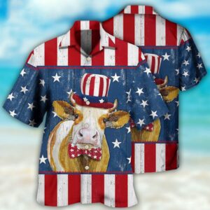 4th Of July Hawaiian Shirt, Cow…