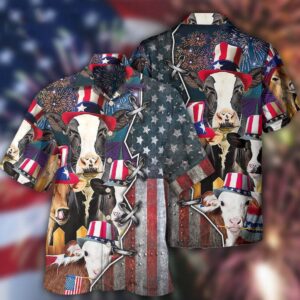 4th Of July Hawaiian Shirt, Cow…