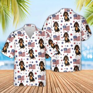 4th Of July Hawaiian Shirt, Dachshund…