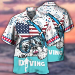 4th Of July Hawaiian Shirt, Diving…