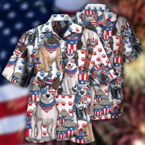 4th Of July Hawaiian Shirt, Dog…