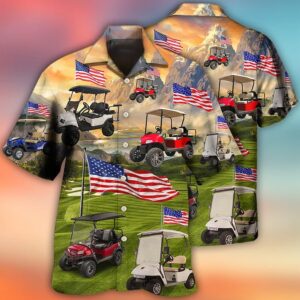 4th Of July Hawaiian Shirt, Golf…