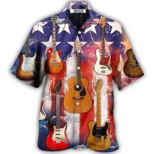 4th Of July Hawaiian Shirt, Guitar…