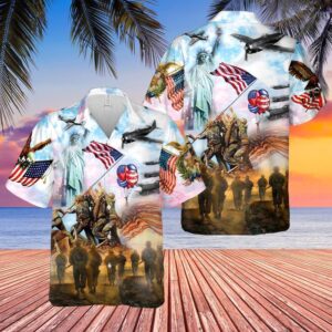 4th Of July Hawaiian Shirt, Happy…