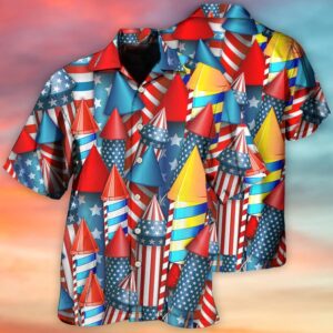 4th Of July Hawaiian Shirt, Happy…