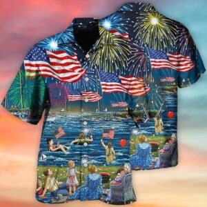 4th Of July Hawaiian Shirt, Happy…