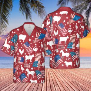 4th Of July Hawaiian Shirt, Happy…