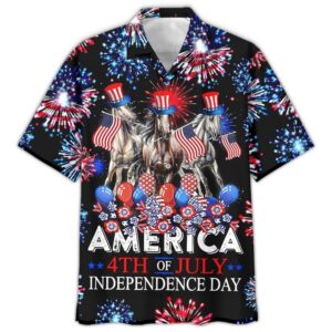 4th Of July Hawaiian Shirt, Happy…