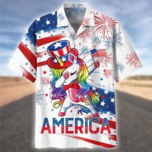 4th Of July Hawaiian Shirt, Happy…