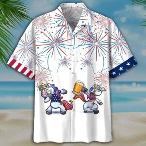 4th Of July Hawaiian Shirt, Horse…