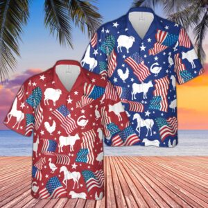 4th Of July Hawaiian Shirt, Independence…