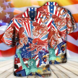 4th Of July Hawaiian Shirt, Octopus…