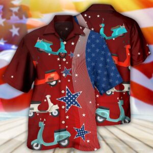 4th Of July Hawaiian Shirt, Scooter…