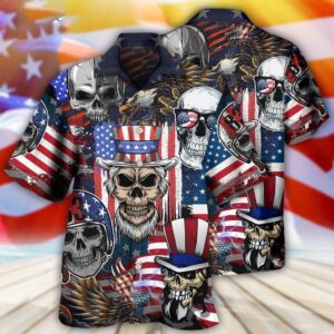 4th Of July Hawaiian Shirt, Skull…