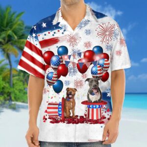 4th Of July Hawaiian Shirt, Staffordshire…