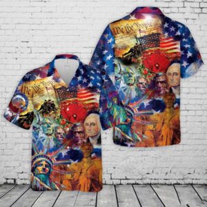 4th Of July Hawaiian Shirt, USA…