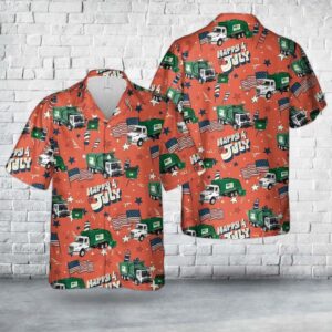 4th Of July Hawaiian Shirt, Waste…