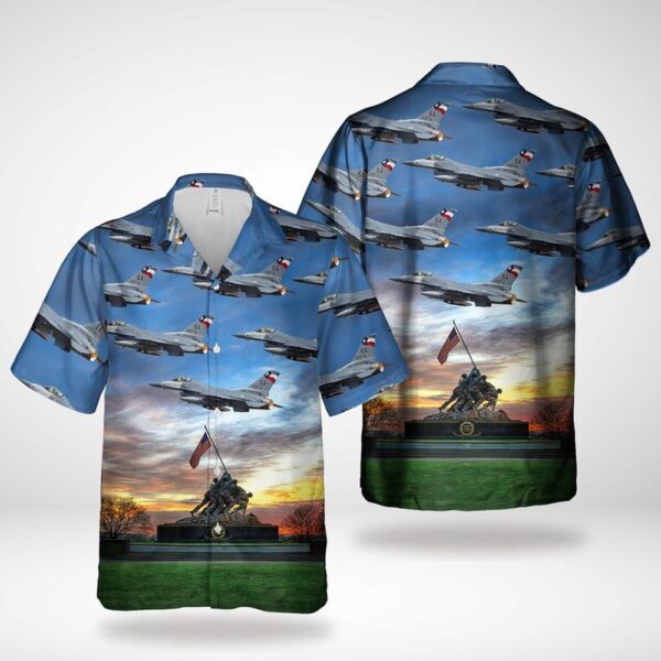 Air Force Hawaiian Shirt, Texas Air National Guard 149th Fighter Wing General Dynamics F-16C Fighting Falcon (401) Hawaiian Shirt, Veteran Hawaiian Shirt