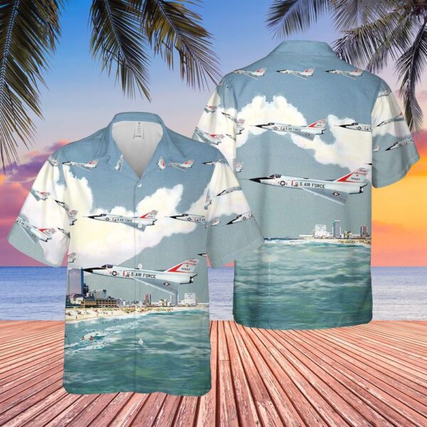 Air Force Hawaiian Shirt, USAF New Jersey Air National Guard 119th Fighter Interceptor Squadron F-106s Hawaiian Shirt, Veteran Hawaiian Shirt
