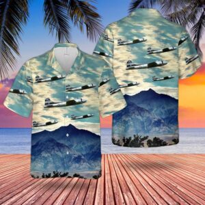 Air Force Hawaiian Shirt, US Air Force Boeing B-17 Flying Fortress Heavens Above Hawaiian Shirt, Veteran Hawaiian Shirt