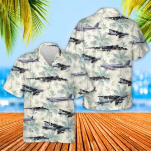 Air Force Hawaiian Shirt, US Air Force Boeing B-52 Stratofortress Hawaiian Shirt, Veteran Hawaiian Shirt