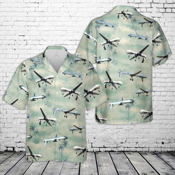 Air Force Hawaiian Shirt, US Air Force General Atomics MQ-1 Predator Hawaiian Shirt, Veteran Hawaiian Shirt