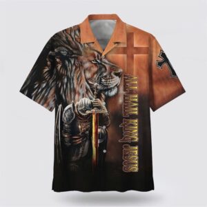 Christian Hawaiian Shirt, All Hail King…