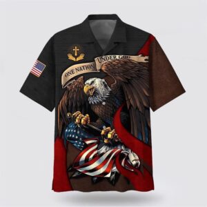 Christian Hawaiian Shirt, American Bald Eagle…