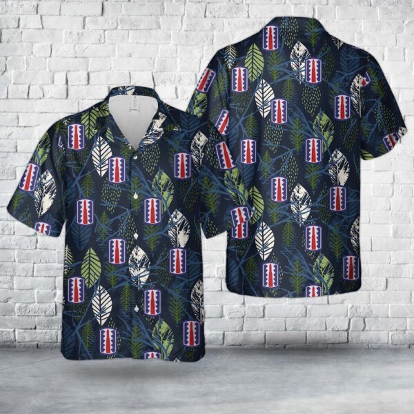 Army Hawaiian Shirt, US Army 197th Infantry Brigade (Sledgehammer  FOLLOW ME) Hawaiian Shirt, Military Aloha Shirt
