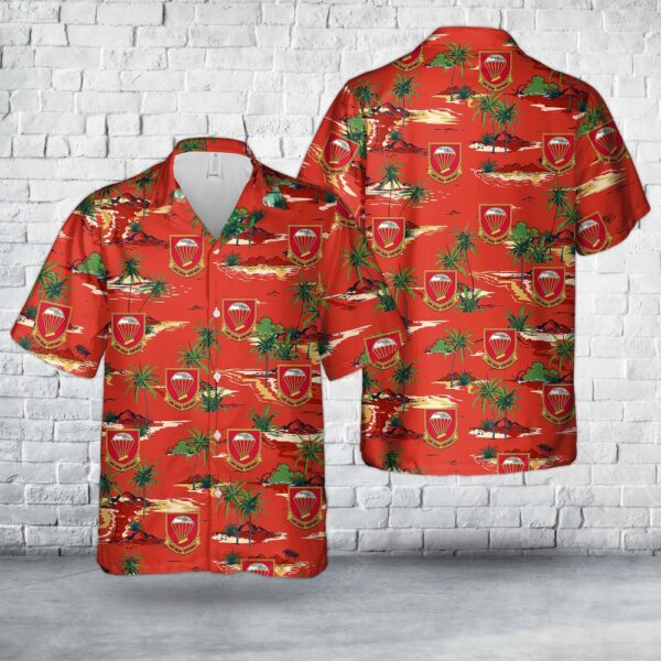 Army Hawaiian Shirt, US Army 456th Parachute Field Artillery Battalion Hawaiian Shirt, Military Aloha Shirt
