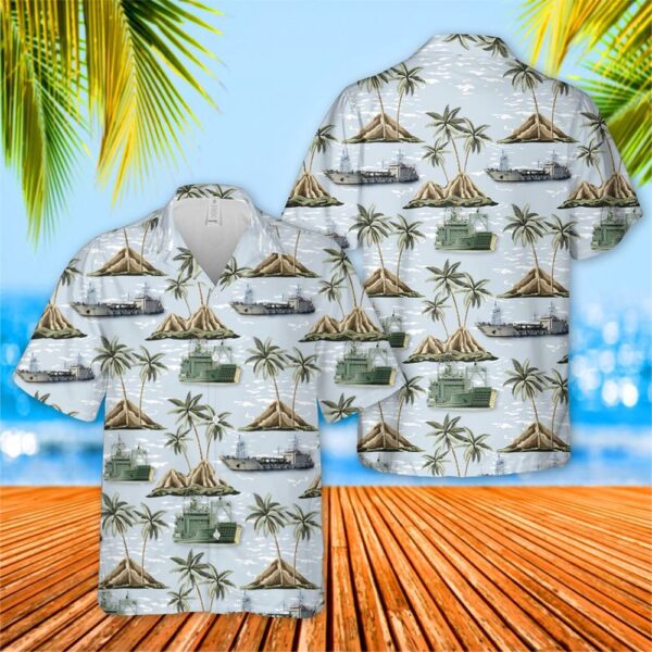 Army Hawaiian Shirt, US Army Runnymede-class large landing craft Hawaiian Shirt, Military Aloha Shirt