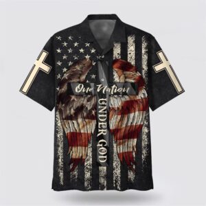 Christian Hawaiian Shirt, Christ Cross Wings…