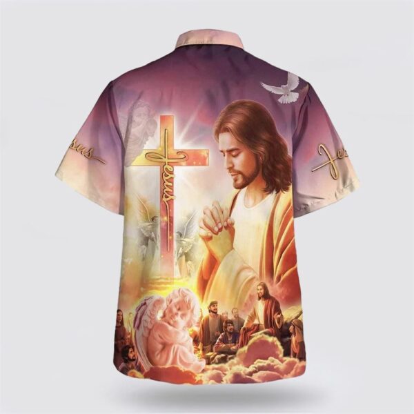 Christian Hawaiian Shirt, Christ With His Disciples Jesus Pray Hawaiian Shirt, Religion Hawaiian Shirt