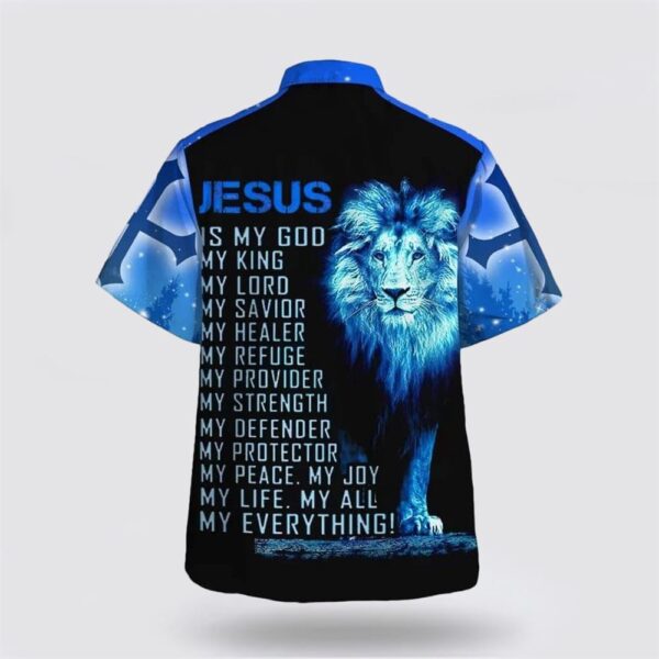 Christian Hawaiian Shirt, Christian Cross Blue Galaxy Christian Faith Religious Hawaiian Shirt, Religion Hawaiian Shirt
