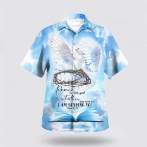 Christian Hawaiian Shirt, Dove Peace Be…