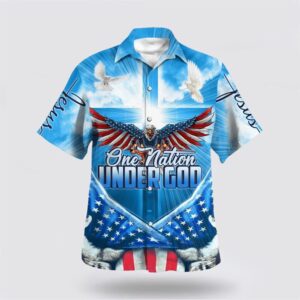 Christian Hawaiian Shirt, Eagle One Nation…