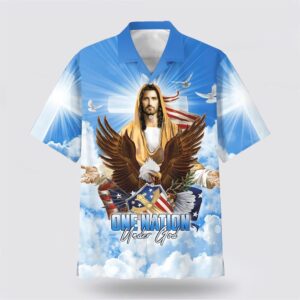 Christian Hawaiian Shirt, Eagle One Nation…