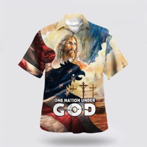 Christian Hawaiian Shirt, Face Of Jesus…