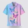 Christian Hawaiian Shirt, Faith Hope Love Butterfly Hawaiian Shirt, Religion Hawaiian Shirt